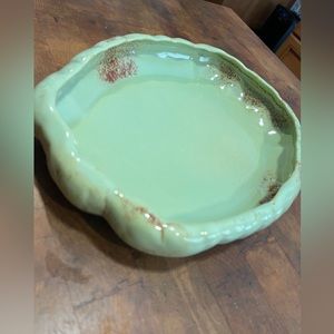 Vintage Green Ceramic Dish